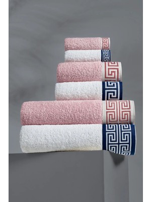 Tabea Home Leonie Model 6'li Banyo Seti Beyaz-Pudra