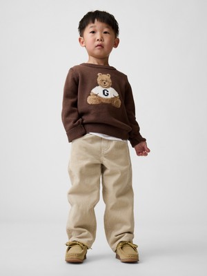 Gap Erkek Bebek Bej Kadife Pull-On Baggy Pantolon