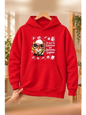 Mor Mürekkep Kadın Sad Hamster Elektrik Elektronik Mühendisi Kapüşonlu Sweatshirt