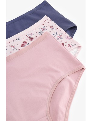 Penti Nostalgia Çiçekli Yüksek Bel 3'lü Slip Külot