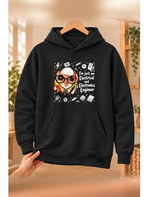 Mor Mürekkep Kadın Sad Hamster Elektrik Elektronik Mühendisi Kapüşonlu Sweatshirt