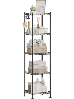 Banyo Rafı, Ayaklı Raf, Metal, Sağlam, 100 Kg'a Kadar Taşıma Kapasitesi LGR23BK