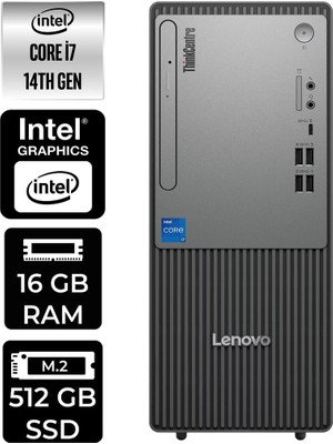 Thinkcentre Neo 50T G5 I7 14700 16GB 512GB SSD Fdos Masaüstü Bilgisayar & Per4 USB Bellek