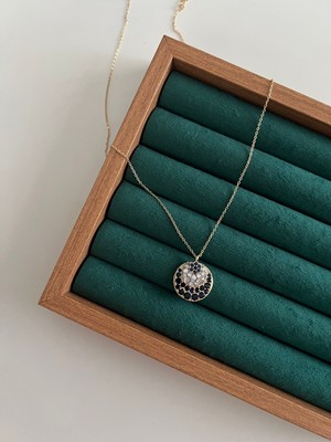 Busradan Design Özel Seri Zirkon Taşlı Yarım Ay Model Vip Kolye 50 cm