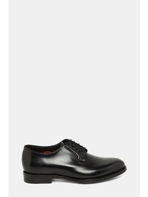Santoni Santonı Siyah Bağcıklı Deri Ayakkabı