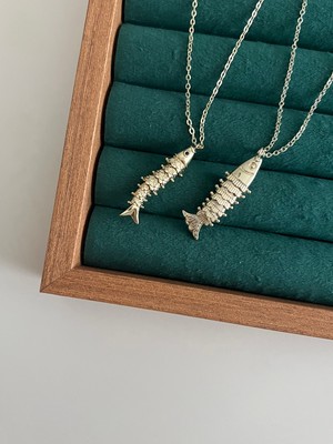 Busradan Design Gold Renk Şans Balığı Kolye 50 cm