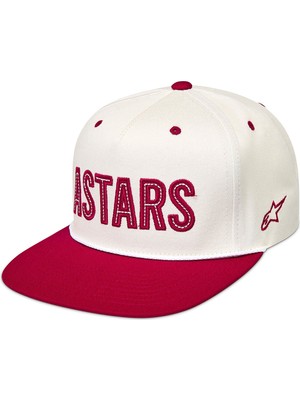 Alpinestars Stadium Snapback Şapka Beyaz  Kırmızı