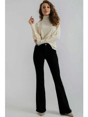 Geenz Manifacture Ngbutika Ispanyol Paça Renk Solmaz Likralı Yüksek Bel Ispanyol Jeans Pantolon