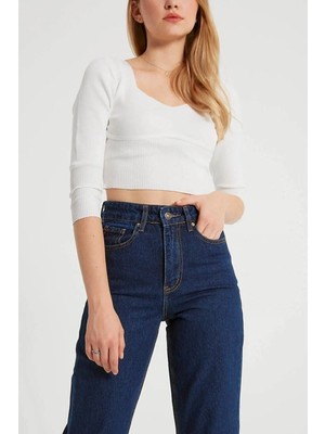 Geenz Manifacture Alaska Yüksek Bel Bol Paça Denim Kot Pantolon, Bol Kesim Palazzo Kot Pantolon