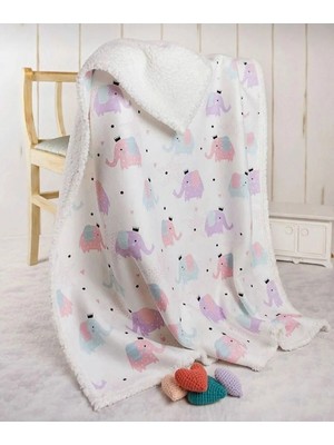 Marvielle Fluffy Bebek Battaniyesi Içi Polarlı,hafif,çift Taraflı Kullanım 80X100 cm - Bebek & Çocuk Battaniyesi