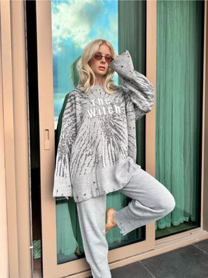 Dolce Queen Oversize Triko Takım – The Witch Desenli