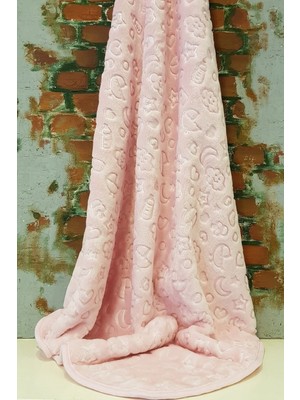 Marvielle Pembe Embos Bebek Battaniyesi-Pembe-0-2 Yaş - Bebek & Çocuk Battaniyesi