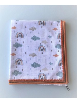 Marvielle El Yapımı Bebek Battaniyesi Pazen Müslin Doğal %100 Pamuk 85X70 cm Iki Katl - Bebek & Çocuk Battaniyesi