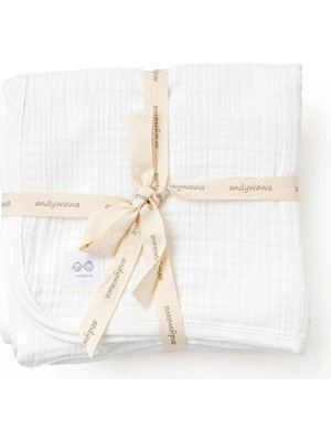 Marvielle AC25870 Müslin Home Bebek Battaniye 105*120 White - Bebek & Çocuk Battaniyesi