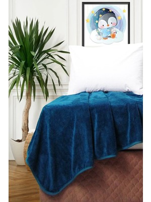 Marvielle Tiny Wellsoft Bebek - Çocuk Battaniyesi Petrol Mavi 100X100 cm - Bebek & Çocuk Battaniyesi