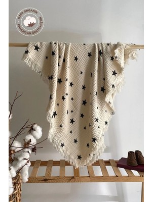 Marvielle 4 Katlı Müslin Krinkıl Bebek/çocuk Battaniyesi ve Örtüsü - 100*120 cm %100 - Bebek & Çocuk Battaniyesi