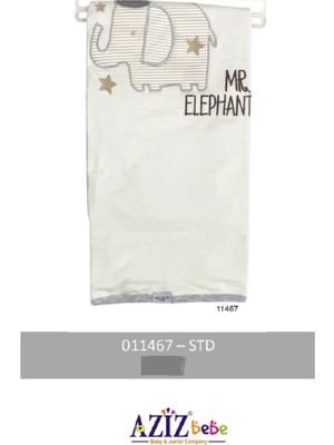 Marvielle Elephant Desenli Pamuklu Bebek Battaniyesi 80CMX90CM - Bebek & Çocuk Battaniyesi