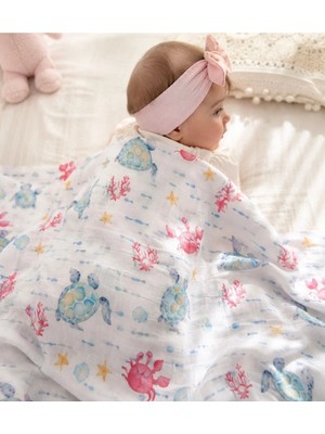 Marvielle Çok Amaçlı Müslin Örtü & Battaniye 2 Li Set %100 Pamuk Oeko-Tex Sertifikalı - Bebek & Çocuk Battaniyesi