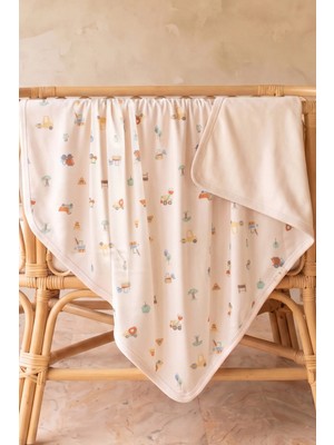 Marvielle Yumuşacık Pamuklu Bebek Battaniyesi - Unisex Yeni Doğan Örtüsü - Bebek & Çocuk Battaniyesi