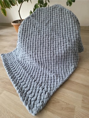 Marvielle Alize Puffy El Örmesi 85×85 cm Yumuşacık Bebek Battaniyesi – El Emeği, Sıca - Bebek & Çocuk Battaniyesi