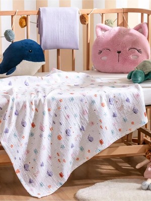 Marvielle Karışık Erkek Bebek Müslin Örtü 2 Li 85X85 cm (S6) - Bebek & Çocuk Battaniyesi