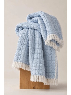 Marvielle Bebek Unisex Müslin 100% Organik Pamuk Püsküllü Battaniye 120*120 Bebek&çoc - Bebek & Çocuk Battaniyesi