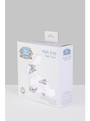 Marvielle % 100 Pamuk 2'li Müslin Bebek Örtüsü Iconique Lapin ve Endless Blue 100X100 - Bebek & Çocuk Battaniyesi