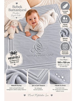 Marvielle Bebek Battaniyesi 100X150 cm Welsoft Yumuşak Dokulu Sıcak Tutan Çocuk ve Ye - Bebek & Çocuk Battaniyesi