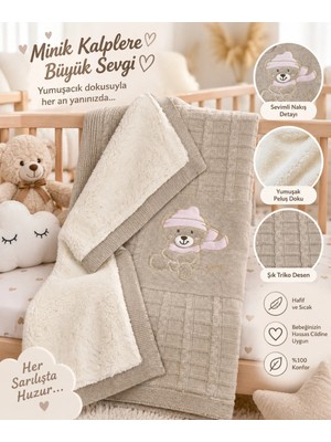 Marvielle Çift Taraflı Triko-Welsoft Bebek Battaniyesi - Bebek & Çocuk Battaniyesi