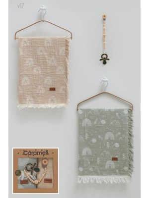 Marvielle Caramell Müslin Battaniye 3 Lü Set - Bebek & Çocuk Battaniyesi