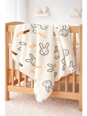 Marvielle Sevimli Tavşan Peluş Bebek Battaniyesi Welsoft Yumuşak - Bebek & Çocuk Battaniyesi