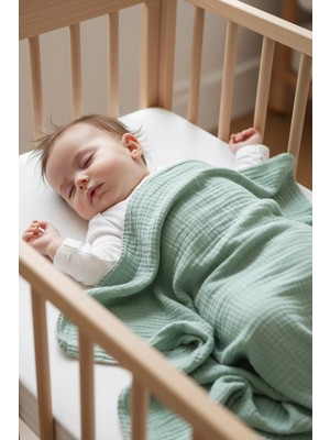 Marvielle 4 Katlı %100 Pamuklu Müslin Bebek Battaniyesi - Bebek & Çocuk Battaniyesi