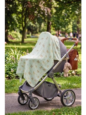 Marvielle Müslin Bebek Battaniyesi 80X90 cm %100 Doğal Pamuklu Nefes Alabilen - Bebek & Çocuk Battaniyesi