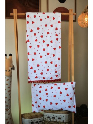 Marvielle Pazen Bebek Battaniyesi 110X110 Çift Taraflı Çift Katlı Yastık Kılıflı Set - Bebek & Çocuk Battaniyesi