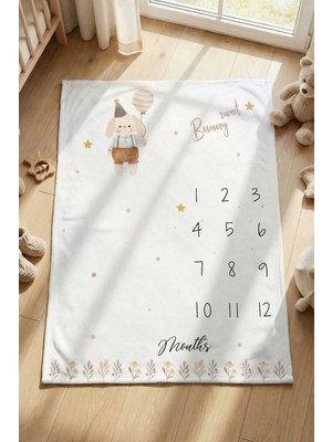 Marvielle Bebek Anı Battaniyesi 100X150 cm - Bunny Sweet - Bebek & Çocuk Battaniyesi