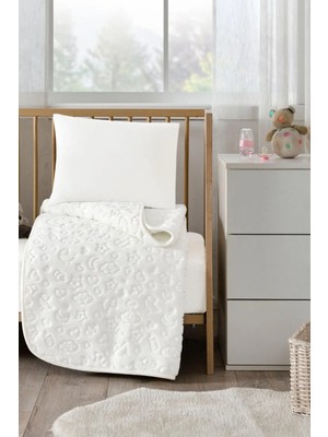 Marvielle Embos Bebek Battaniyesi 100X120 cm Krem - Bebek & Çocuk Battaniyesi