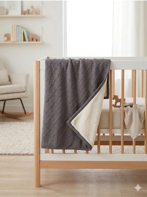 Marvielle Çift Taraflı Triko-Welsoft Bebek Battaniyesi 80X100 cm - Bebek & Çocuk Battaniyesi
