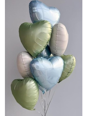 Retro Renkler Balon Demeti 3'lü Retro Balon Seti Krem Retro Yeşil Retro Mavi