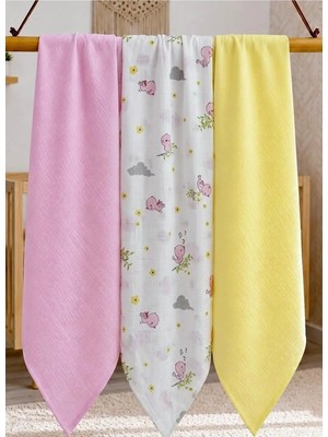 Marvielle Müslin Battaniye 3 Lü Set - Bebek & Çocuk Battaniyesi