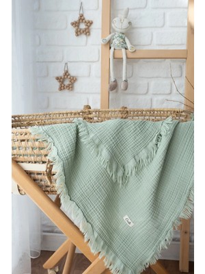 Marvielle Müslin 4 Katlı Bebek Battaniyesi 110CM x 110CM %100 Doğal Organik Pamuk - Bebek & Çocuk Battaniyesi