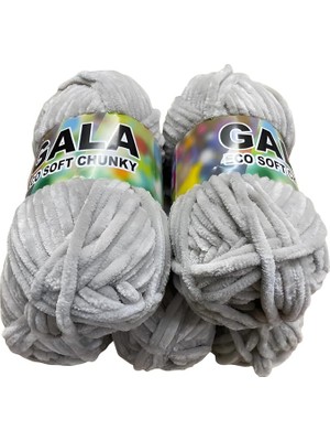 Eco Soft Kadife Örgü Ipi 5'li Set 500 gr 21 Açık Gri