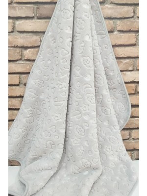 Marvielle Bebek Battaniyesi Yeni Model Açık Gri - Bebek & Çocuk Battaniyesi