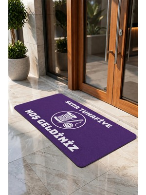 Valerine Life Kapı Önü Paspası 50X90CM Dijital Baskı Kaymaz Kişiye Firmaya Özel Tuhafiye