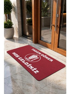 Valerine Life Kapı Önü Paspası 50X90CM Dijital Baskı Kaymaz Kişiye Firmaya Özel Dönerci