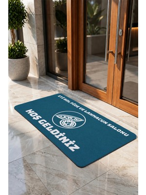 Valerine Life Kapı Önü Paspası 50X90CM Dijital Baskı Kaymaz Kişiye Firmaya Özel Pide Lahmacun Salonu