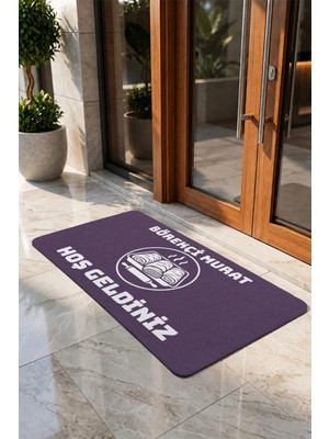 Valerine Life Kapı Önü Paspası 50X90CM Dijital Baskı Kaymaz Kişiye Firmaya Özel Börekçi Simit Fırını