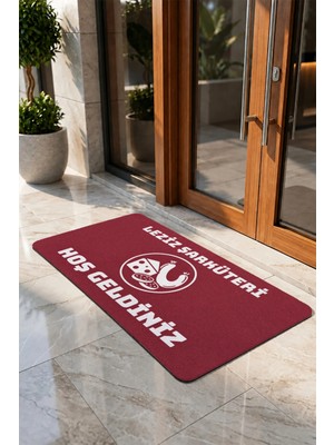 Valerine Life Kapı Önü Paspası 50X90CM Dijital Baskı Kaymaz Kişiye Firmaya Özel Şarküteri