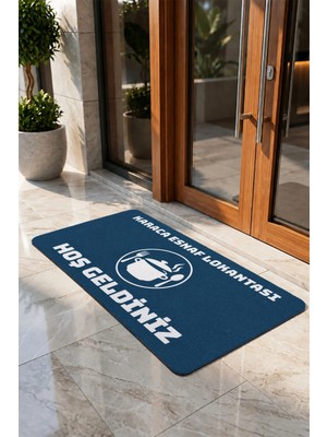 Valerine Life Kapı Önü Paspası 50X90CM Dijital Baskı Kaymaz Kişiye Firmaya Özel Esnaf Lokantası
