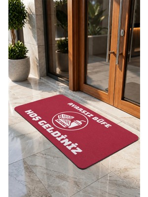 Valerine Life Kapı Önü Paspası 50X90CM Dijital Baskı Kaymaz Kişiye Firmaya Özel Büfe