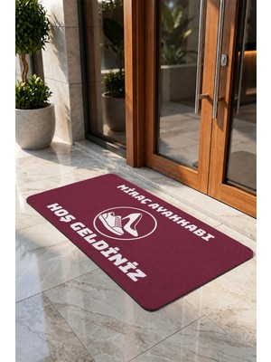 Valerine Life Kapı Önü Paspası 50X90CM Dijital Baskı Kaymaz Kişiye Firmaya Özel Ayakkabıcı
